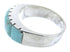 Sterling Silver And Turquoise Inlay Ring Size 5-3/4 Jewelry CW63682